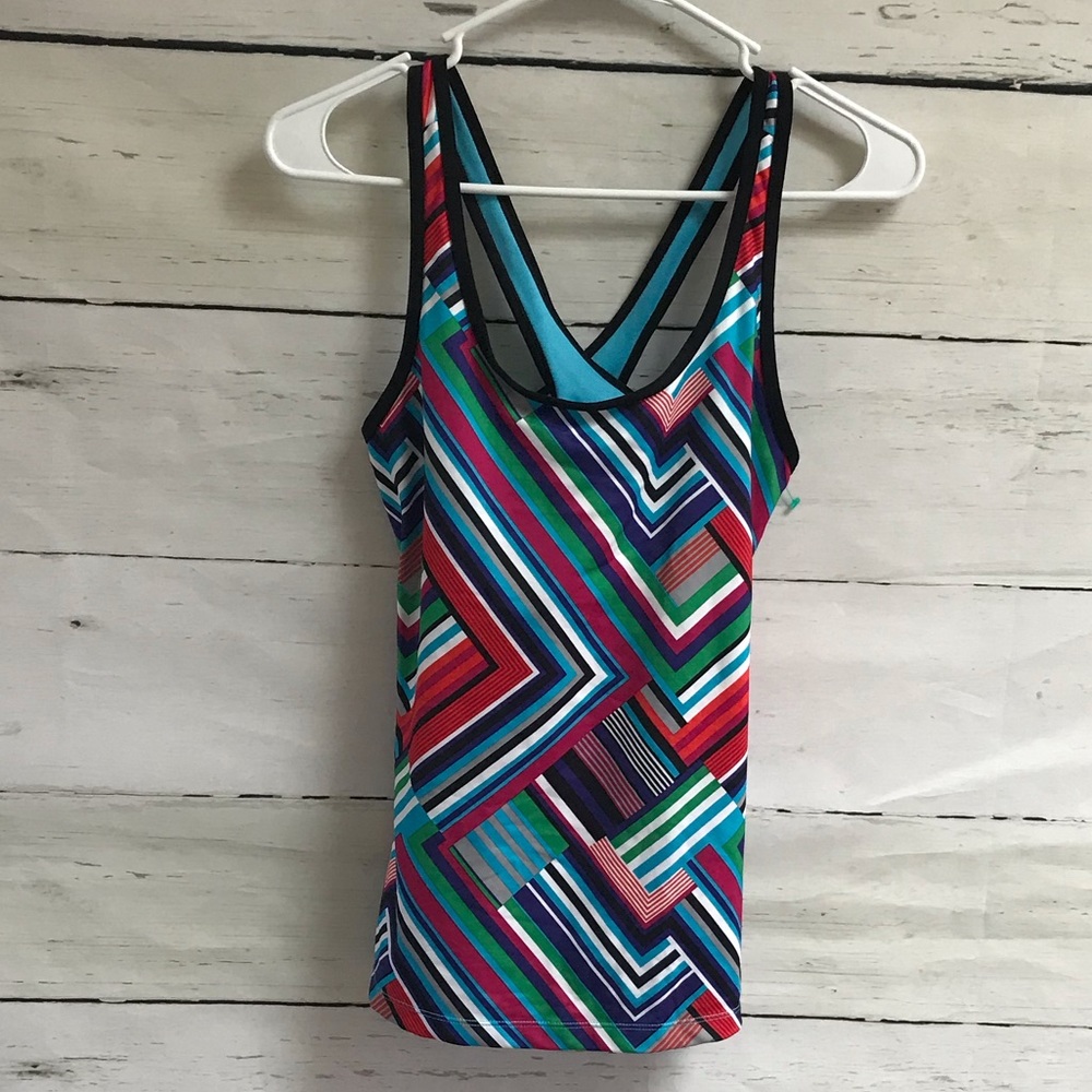 Xersion Multicolor Striped Tank Top
